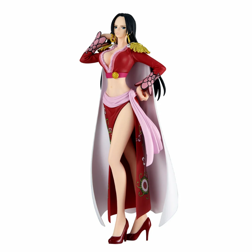 Anime-style female action figure in a red cropped jacket with gold epaulettes, pink sash, and a white cape with embroidery at the hem.